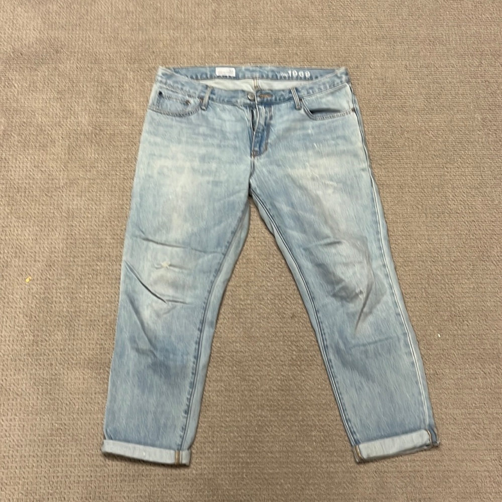 Gap jeans. 30r. Sexy Boyfriend.  Light blue wash